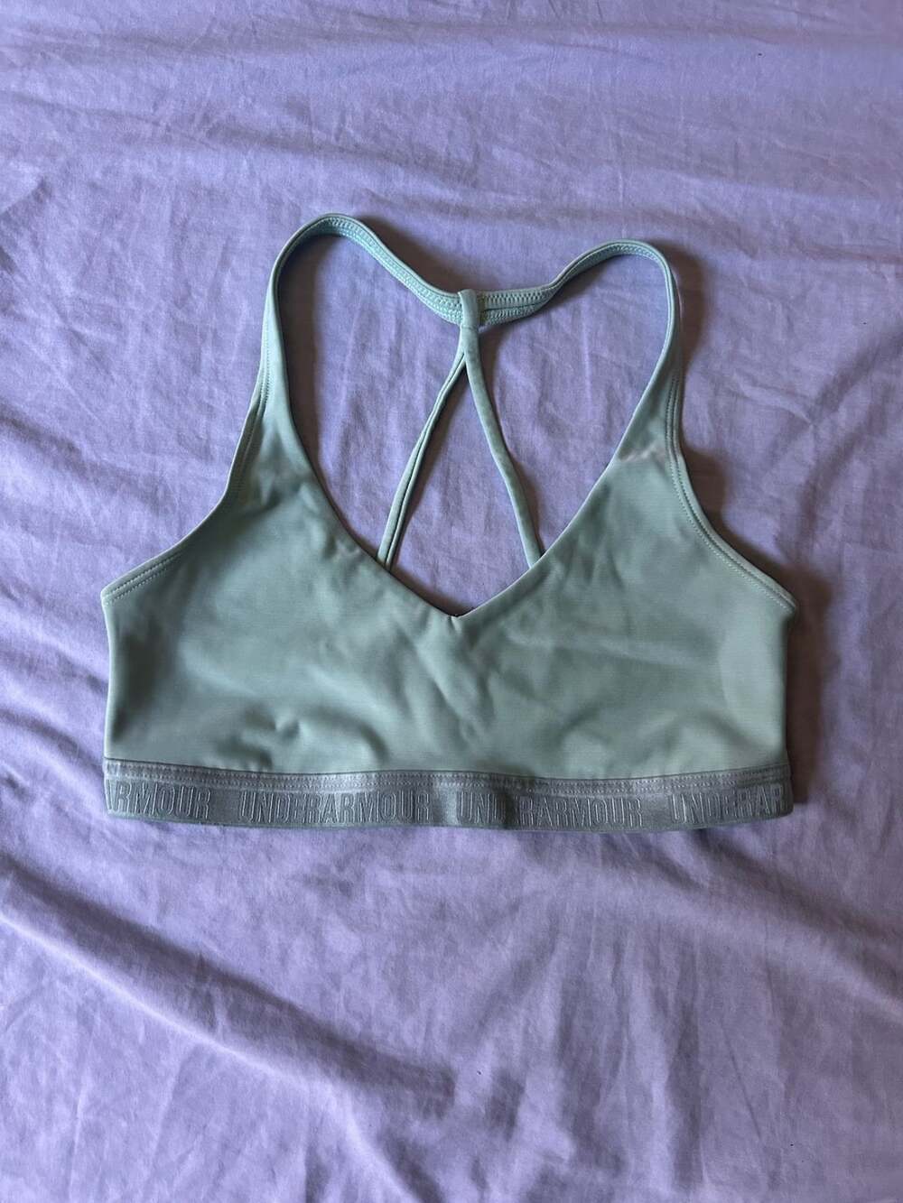 Under Armour Cotton Blend Racerback Sports Bra - Morning Blue